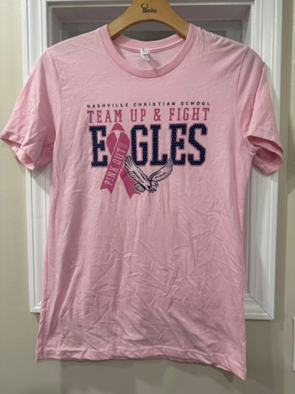 Nashville Christian Eagles Pink Out Tshirt